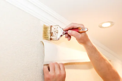 Pose de papier peint à Cognocoli-Monticchi — revêtements muraux et toiles de verre